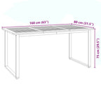 Garten Essgruppe 7 pcs Grau Massivholz Akazie