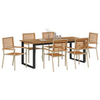 Garten Essgruppe 7 pcs Beige Massivholz Akazie