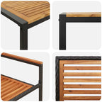 Garten Essgruppe 5 pcs Schwarz und Braun Poly-Rattan
