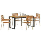 Garten Essgruppe 5 pcs Beige und Braun Poly-Rattan