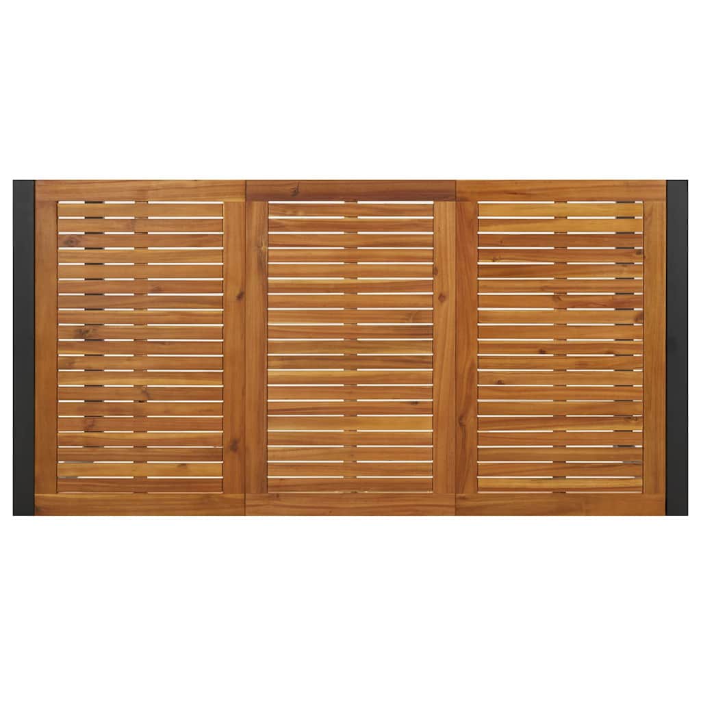Garten Essgruppe 7 pcs Grau und Braun Poly-Rattan