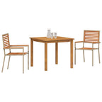 Garten Essgruppe 3 pcs Beige Massivholz Akazie
