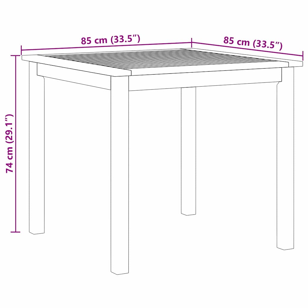 Garten Essgruppe 3 pcs Beige Massivholz Akazie