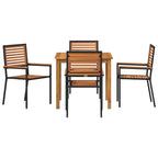 Garten Essgruppe 5 pcs Schwarz Massivholz Akazie