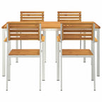 Garten Essgruppe 5 pcs Braun Massivholz Akazie