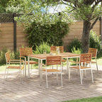 Garten Essgruppe 7 pcs Braun Massivholz Akazie