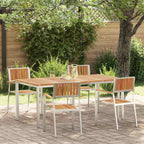 Outdoortisch-Set 5 pcs Braun Massivholz Akazie