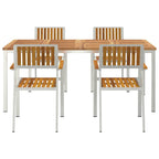 Outdoortisch-Set 5 pcs Braun Massivholz Akazie