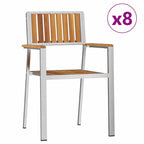 Outdoortisch-Set 9 pcs Braun Massivholz Akazie