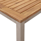Outdoortisch-Set 5 pcs Braun Massivholz Teak