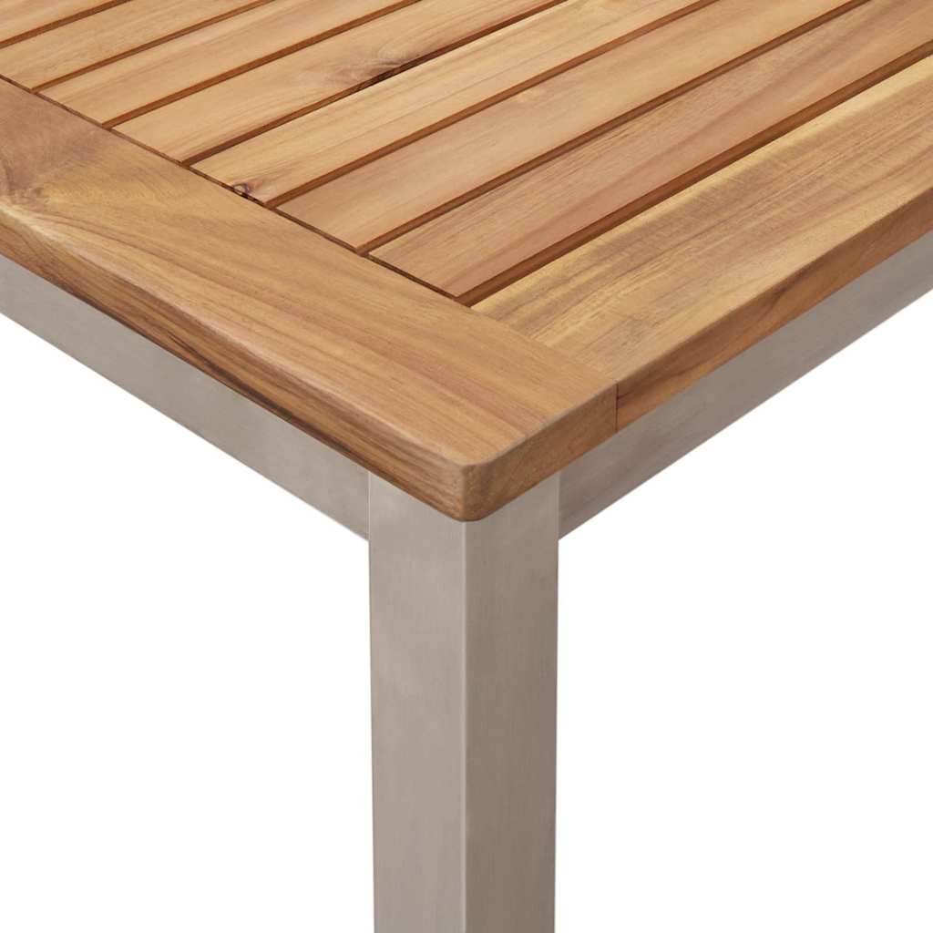 Outdoortisch-Set 5 pcs Braun Massivholz Teak