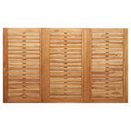 Outdoortisch-Set 7 pcs Braun Massivholz Teak