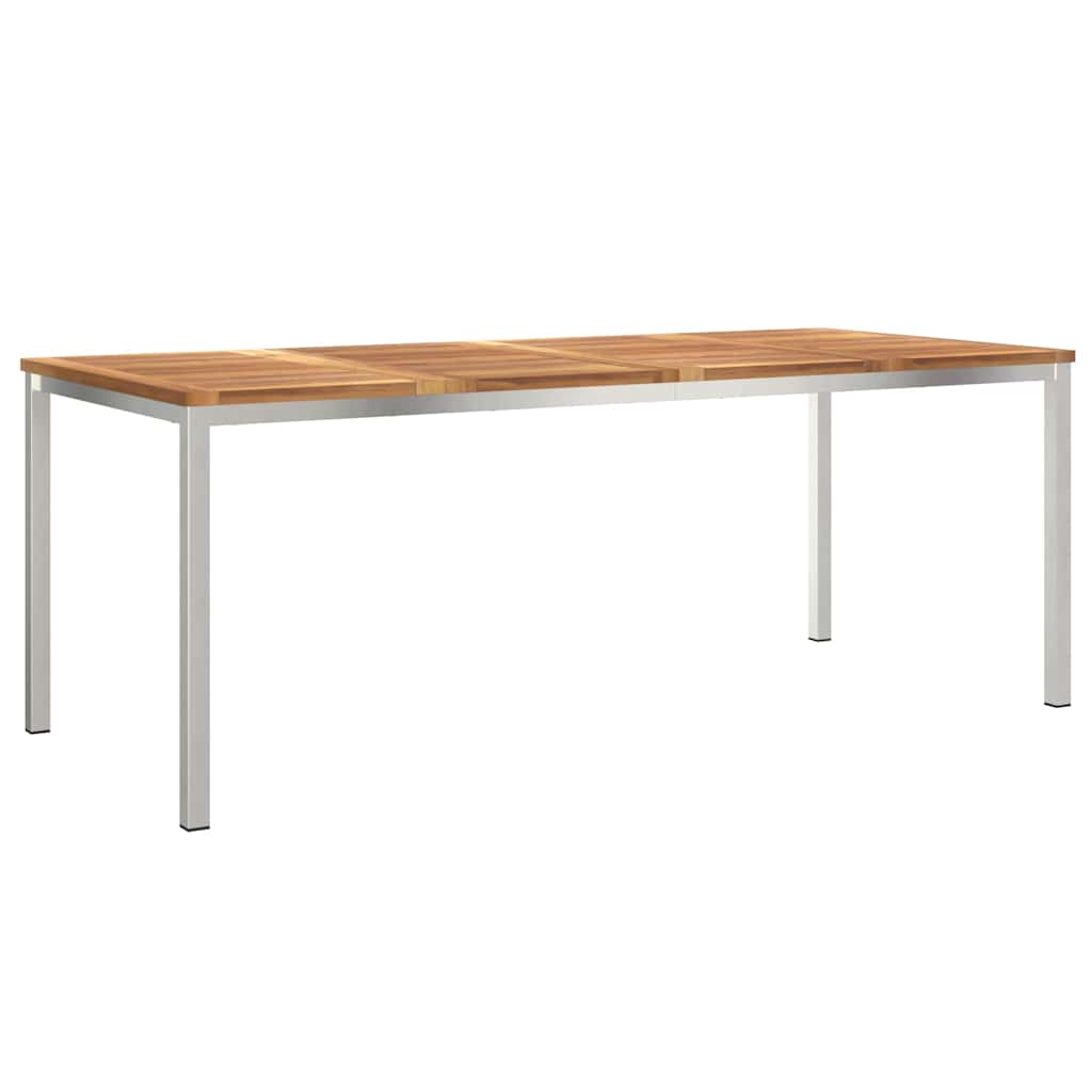 Outdoortisch-Set 7 pcs Braun Massivholz Teak