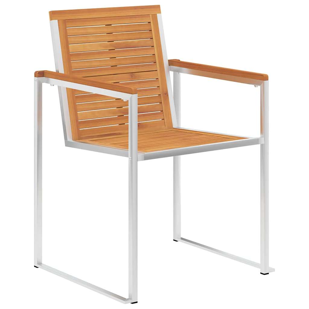 Garten Essgruppe 7 pcs Braun Massivholz Akazie