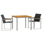 Garten Essgruppe 3 pcs Braun Massivholz Akazie