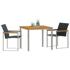 Garten Essgruppe 3 pcs Braun Massivholz Akazie