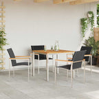Garten Essgruppe 5 pcs Braun Massivholz Akazie