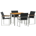 Garten Essgruppe 5 pcs Braun Massivholz Akazie