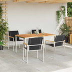 Garten Essgruppe 5 pcs Braun Massivholz Akazie