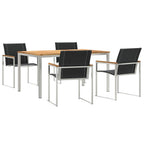 Garten Essgruppe 5 pcs Braun Massivholz Akazie