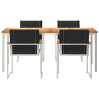 Garten Essgruppe 5 pcs Braun Massivholz Akazie