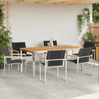 Garten Essgruppe 7 pcs Braun Massivholz Akazie