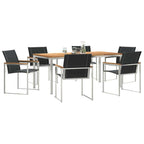 Garten Essgruppe 7 pcs Braun Massivholz Akazie