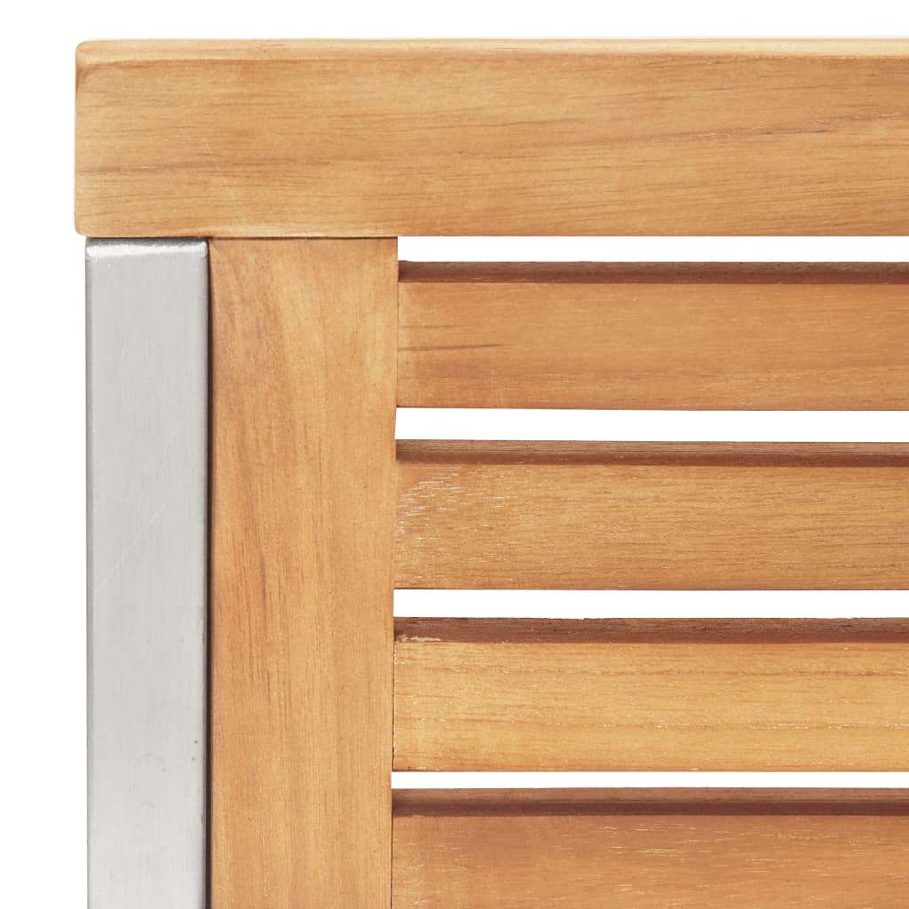 Garten Essgruppe 7 pcs Braun Massivholz Teak