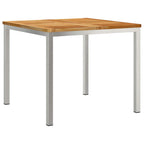 Garten Essgruppe 3 pcs Braun Massivholz Teak