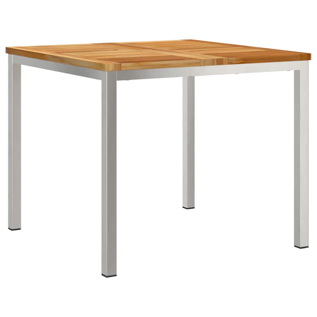 Garten Essgruppe 3 pcs Braun Massivholz Teak