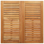 Garten Essgruppe 3 pcs Braun Massivholz Teak