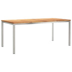 Garten Essgruppe 5 pcs Braun Massivholz Teak