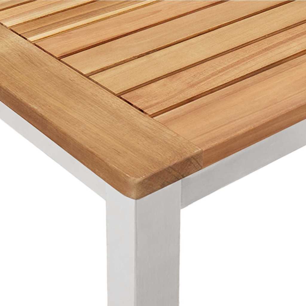 Garten Essgruppe 7 pcs Braun Massivholz Teak