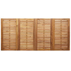 Garten Essgruppe 7 pcs Braun Massivholz Teak