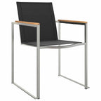 Garten Essgruppe 3 pcs Braun und Schwarz Massivholz Akazie