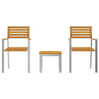 Garten Essgruppe 3 pcs Braun Massivholz Akazie