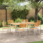 Gartenstuhl 6 pcs Öl-Natur 56 x 54,5 x 87 cm Massivholz Teak
