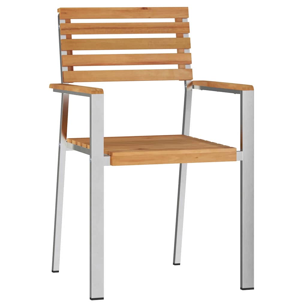 Gartenstuhl 8 pcs Öl-Natur 56 x 54,5 x 87 cm Massivholz Teak