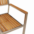 Gartenstuhl 8 pcs Braun 56 x 54,5 x 87 cm Massivholz Teak