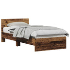 Bettrahmen mit Kopfteil Altholz 75 x 190 cm Holzwerkstoff