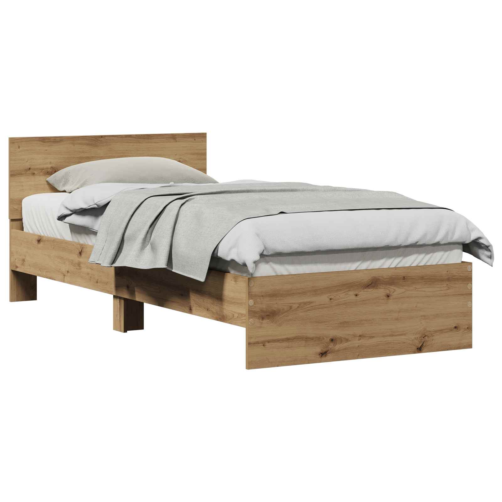 Bettrahmen mit Kopfteil Artisan-Eiche 75 x 190 cm Holzwerkstoff