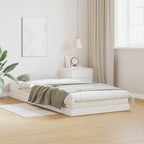 Bodenbettrahmen Weiß 80 x 210 cm Massives Kiefernholz