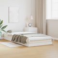 Bodenbettrahmen Weiß 80 x 220 cm Massives Kiefernholz