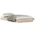 Bodenbettrahmen Natur 100 x 220 cm Massives Kiefernholz