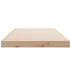 Bodenbettrahmen Natur 100 x 220 cm Massives Kiefernholz