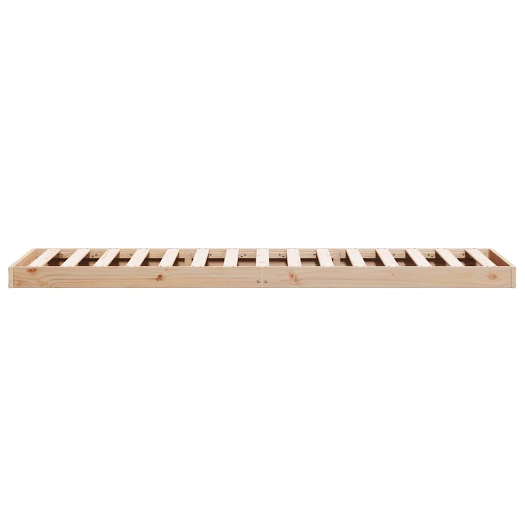 Bodenbettrahmen Natur 100 x 220 cm Massives Kiefernholz