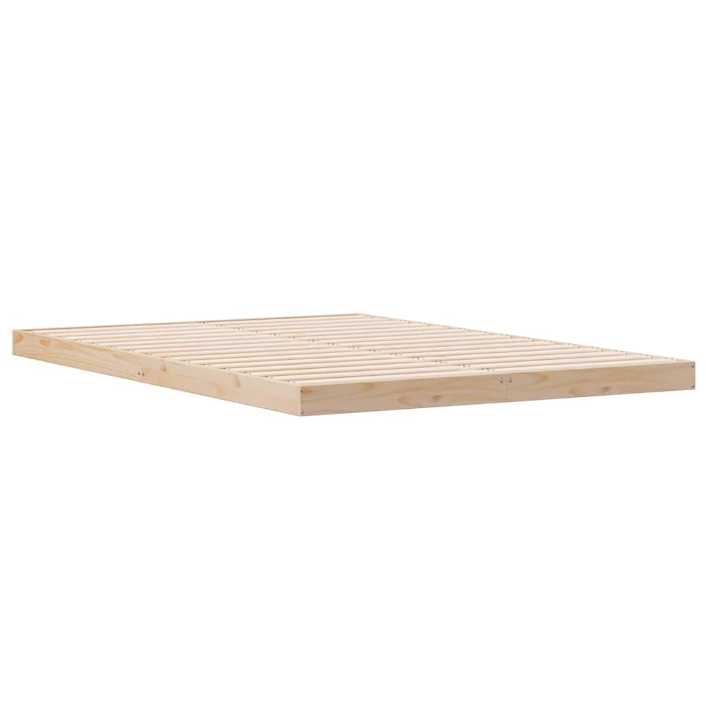 Bodenbettrahmen Natur 160 x 220 cm Massives Kiefernholz