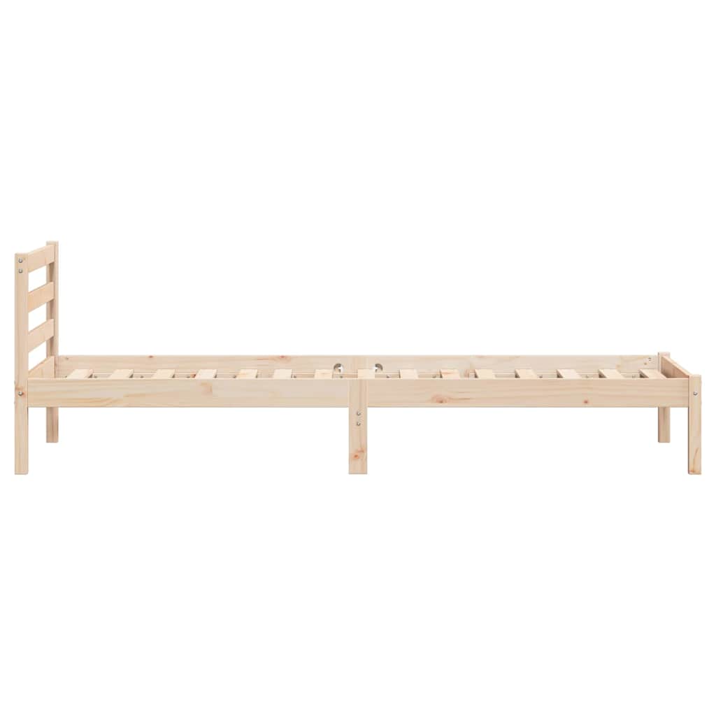 Bettrahmen Braun 215,5 x 85,5 x 69,5 cm Massivholz Kiefer