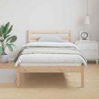 Bettrahmen Braun 215,5 x 95,5 x 69,5 cm Massivholz Kiefer
