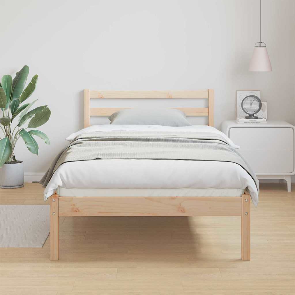 Bettrahmen Braun 215,5 x 105,5 x 69,5 cm Massivholz Kiefer